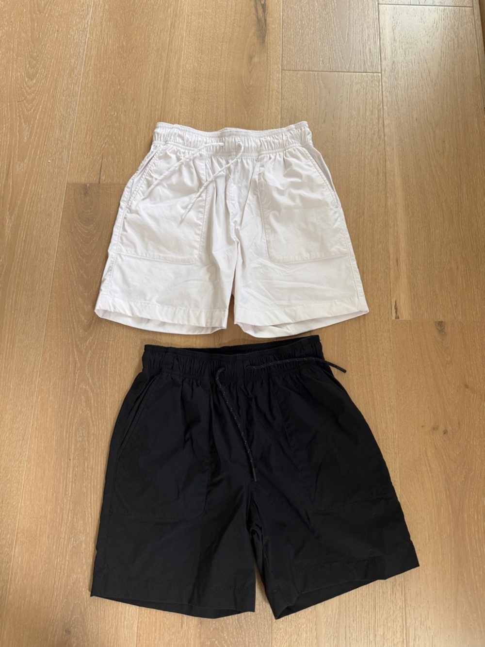 EUC Crewcuts White & Black Drawstring Shorts (Pair)